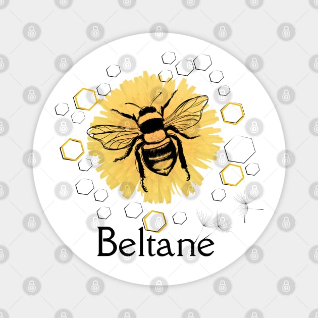 Beltane Summer Bees Magnet by AtHomeNinjaKeisha